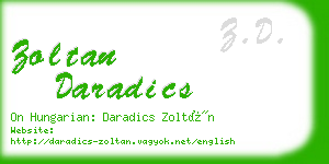 zoltan daradics business card